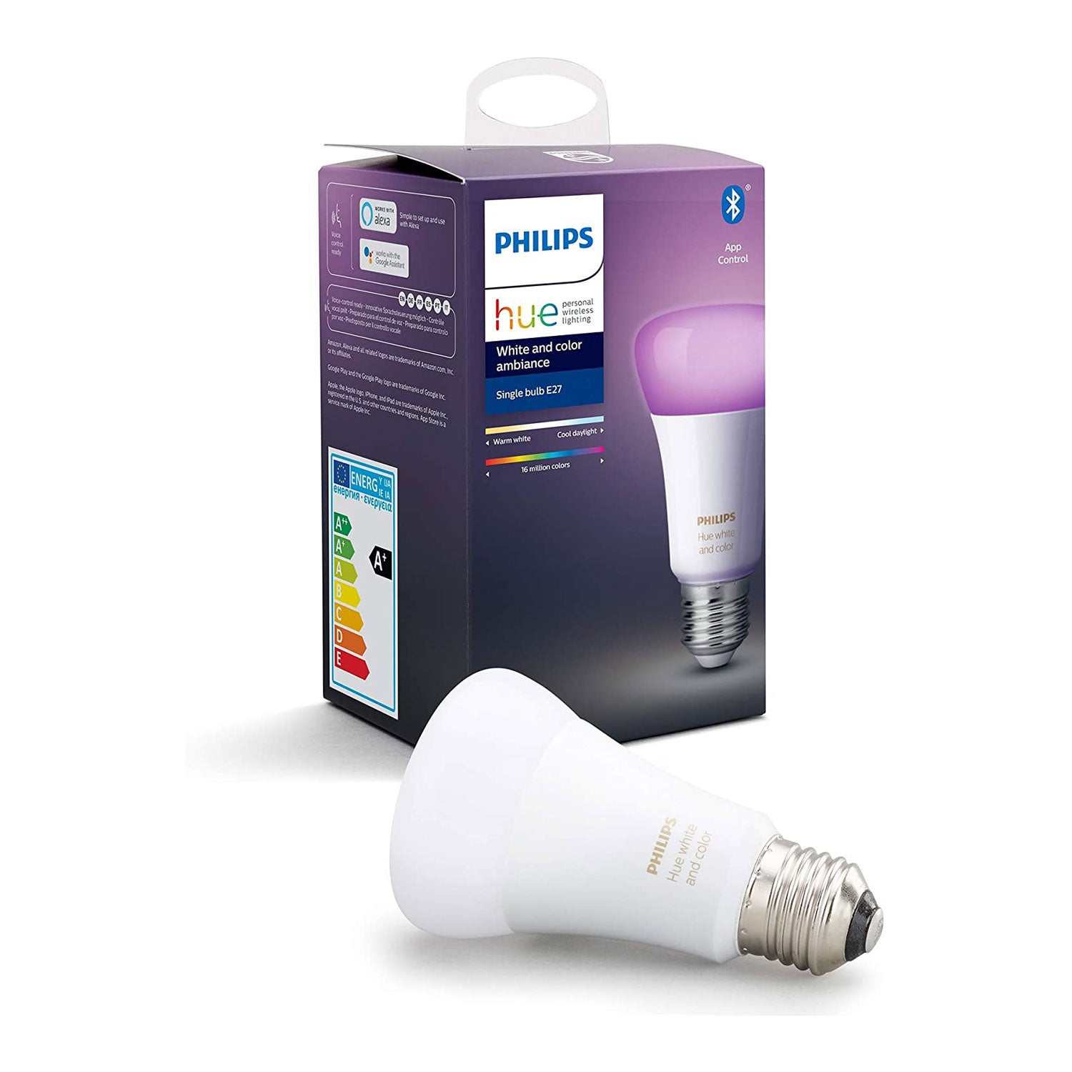 Philips Hue Colour and White Ambience Light Smart Light Bulb - E27 Fit –  iO-WE